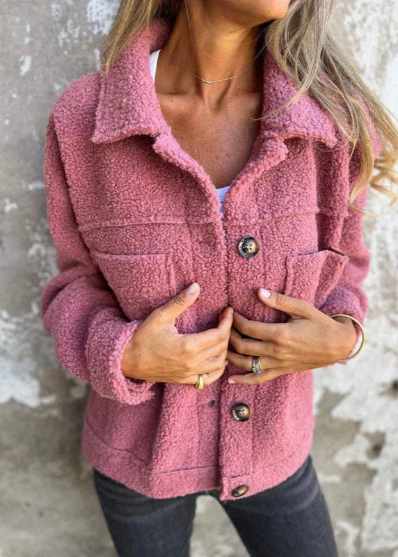 Juliette | Veste courte à revers en laine