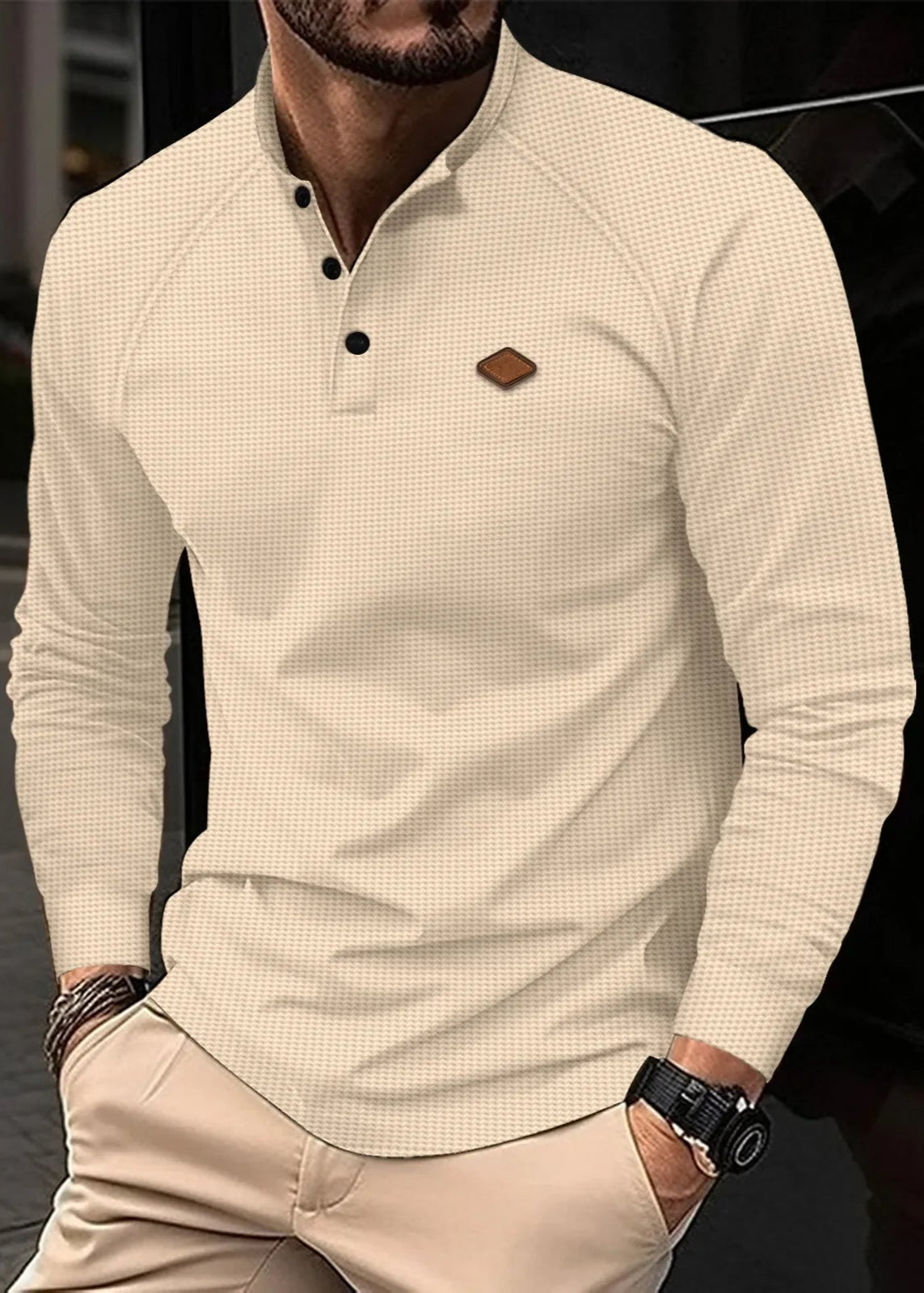 Théo Vintage | Business Col Rond Boutonné Long