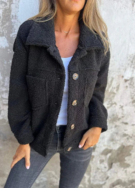 Juliette | Veste courte à revers en laine