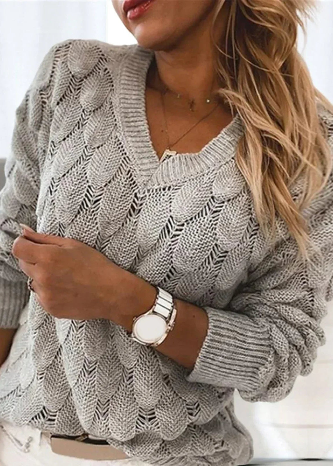 Clarisse  | Pull-over élégant à col en V