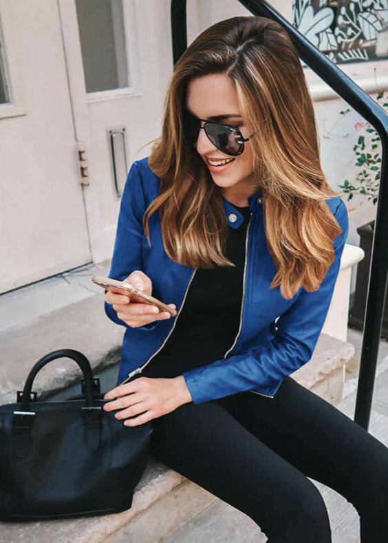 Margaux | Veste en cuir fabriquée à la main