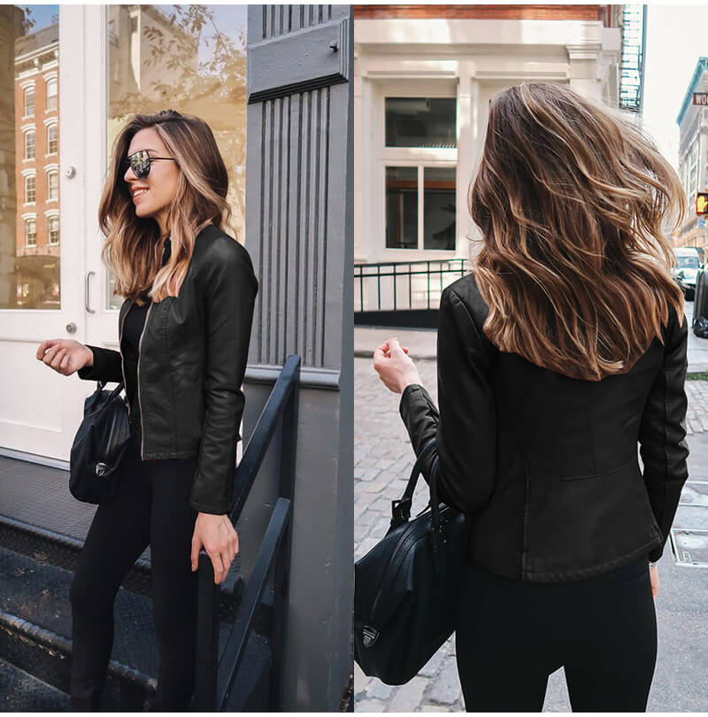 Margaux | Veste en cuir fabriquée à la main