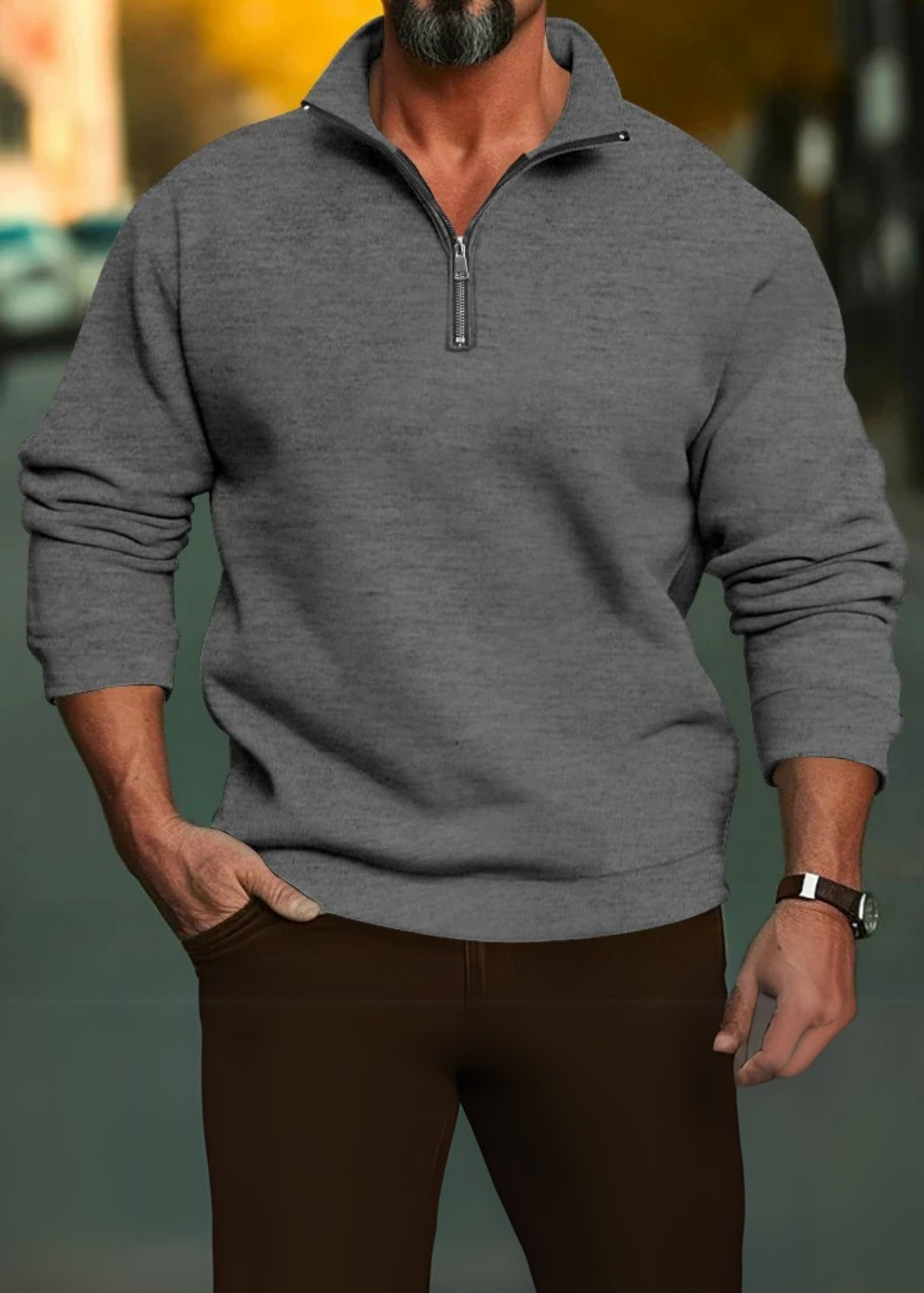 Adrien | Pull à Zip Pour Homme