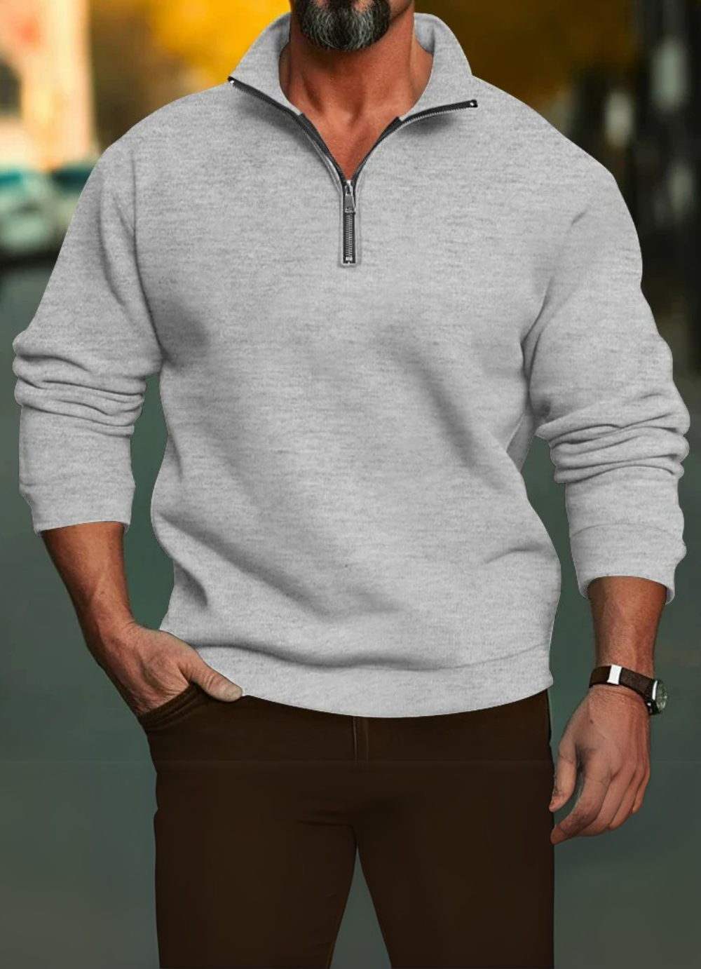 Adrien | Pull à Zip Pour Homme
