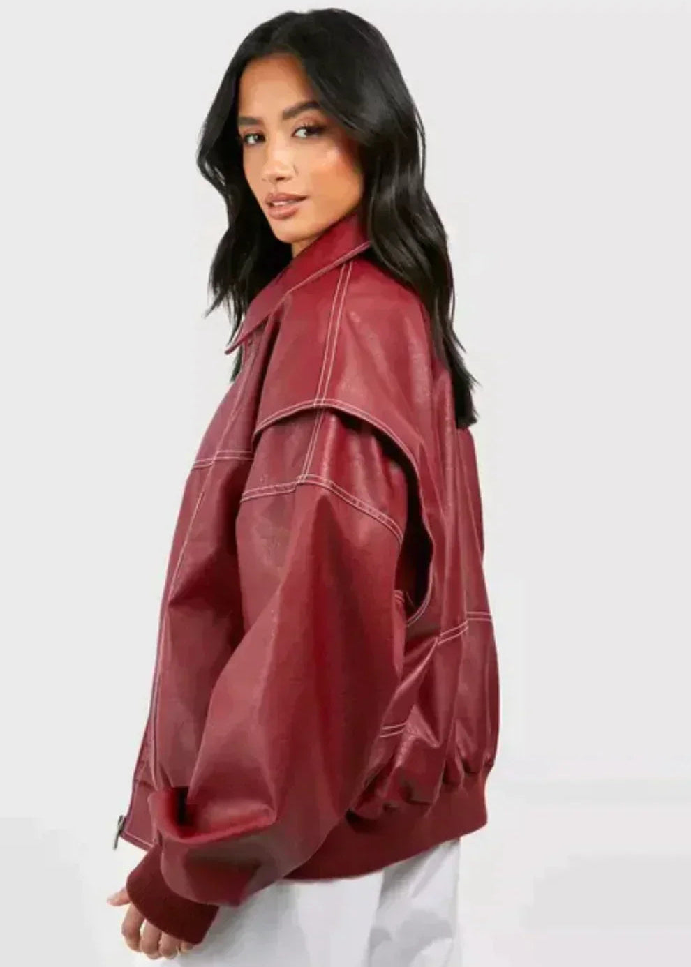Odette | Veste en cuir Oversize
