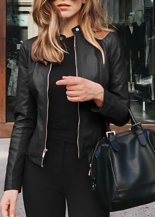 Margaux | Veste en cuir fabriquée à la main