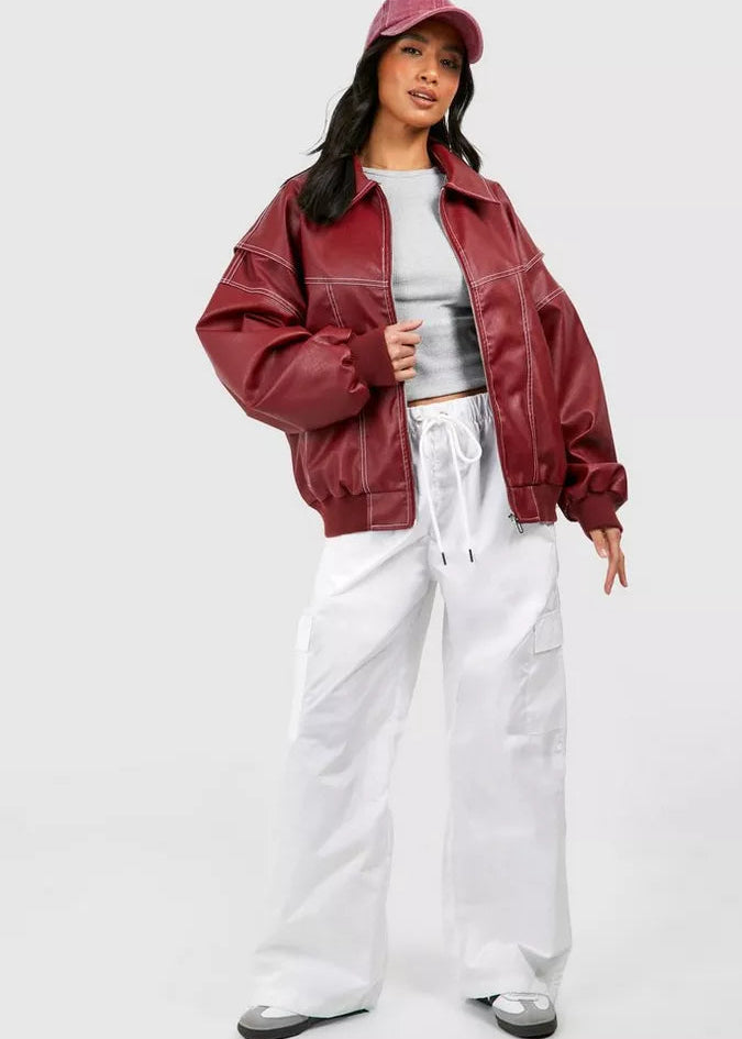 Odette | Veste en cuir Oversize