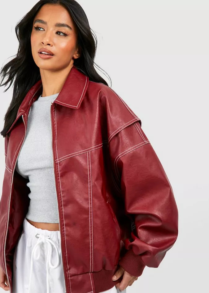 Odette | Veste en cuir Oversize