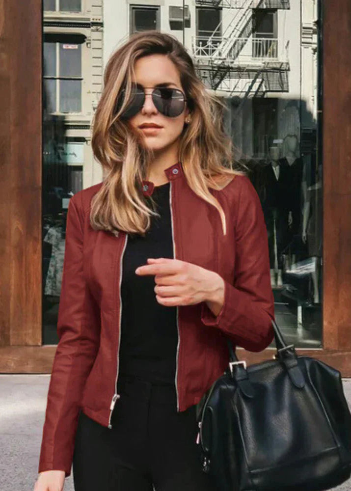 Margaux | Veste en cuir fabriquée à la main
