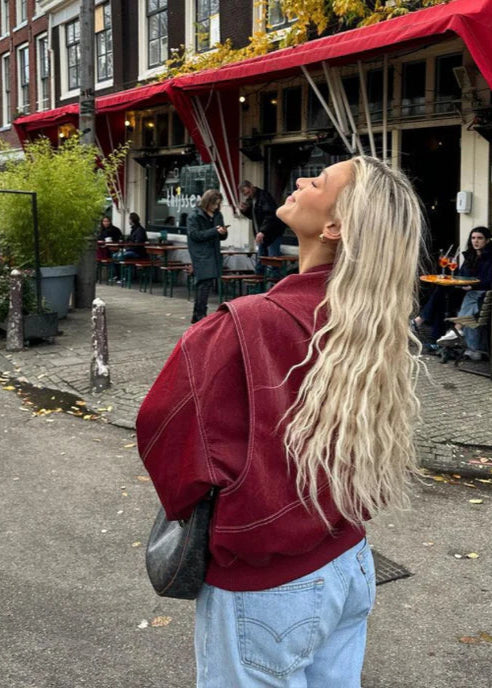 Odette | Veste en cuir Oversize